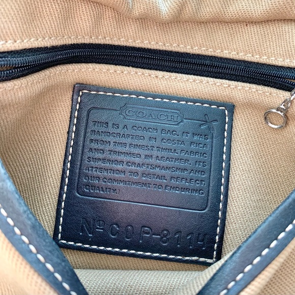 Vintage Coach Twill & Leather Crossbody - Picture 9 of 16